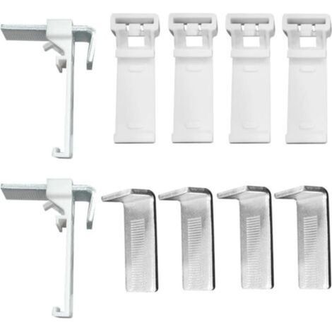6Pcs Support de Serrage pour Rideaux Enrouleurs 6 Pièces sans percer Support de Serrage Store Enrouleur Duo pour Store Enrouleur PVC Fenêtre en Bois Vantaux de Porte