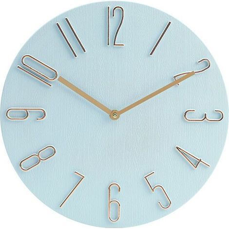 Ménage Horloge Murale Muet Montre Murale Bleu Ciel 12 Pouces (1/5)