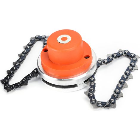 Chaîne de tondeuse à gazon universelle, tête de coupe-bordures de rechange pour outils et pièces détachées de débroussailleuse de jardin (orange) (1/5)