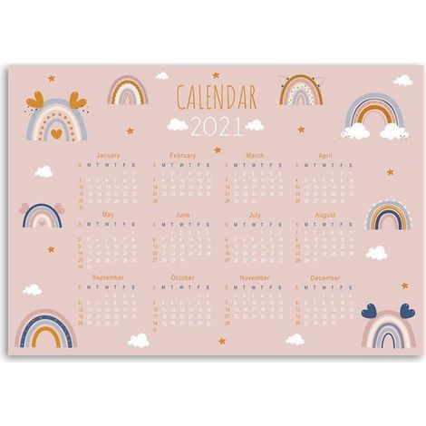 Tableau déco Calendrier des enfants pour 2021 40x60 (1/5)