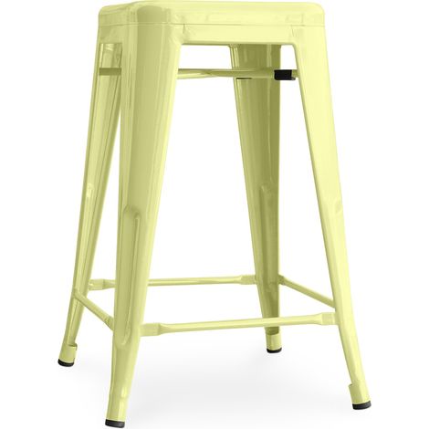 Barhocker - Industriedesign - 60cm - Neuauflage - Stylix Pastellgelb