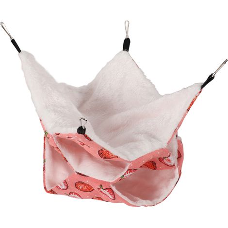 Hamac suspendu chaud à 3 couches pour hamster, avec crochets métalliques, idéal pour les petits animaux en cage. (1/5)