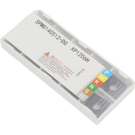 Lot de 10 fraises à surfacer carbure CNC, porte-outils indexables revêtus pour tour à métaux, inserts SPMG140512-DG (1/5)