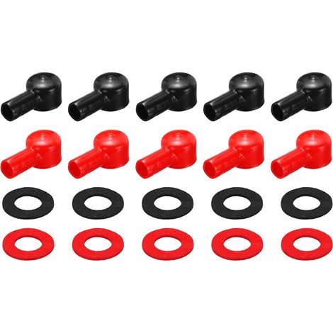 10 Pcs Cache Borne De Batterie Protecteur Camion Noir Rouge (1/5)