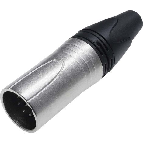 RS PRO-Connecteur XLR Mâle Droit 6 voies Montage sur câble, placage Nickel ( Prix pour 1 ) (1/2)