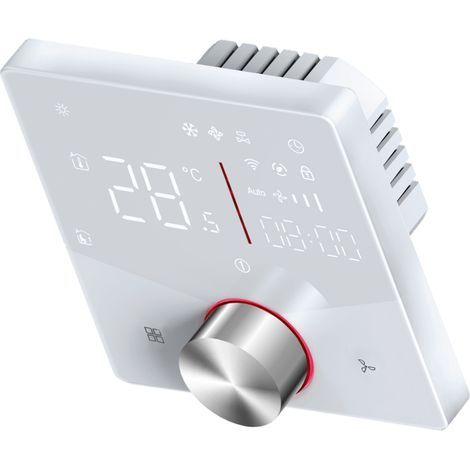 2 Je suis Un Contrôleur AC, 8 Effets d'éclairage 2 Tube de la Température de Climatisation Contrôleur Hôtel Home (Black) (White) (1/5)