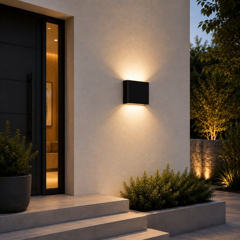 Aplique LED "Medford" 2x3W Negro [HO-WALL-27-2x3W-B-WW] (1/5)