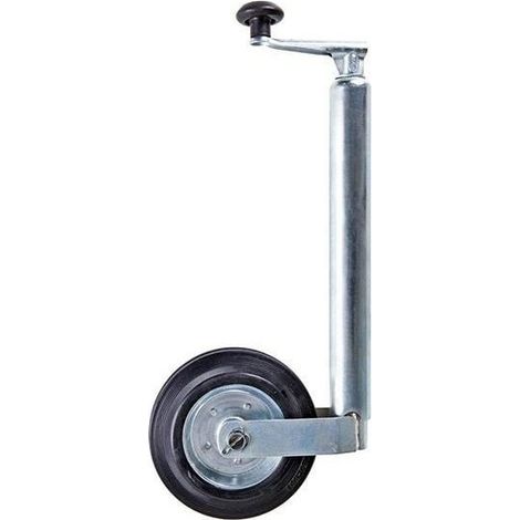 Trigano – Roue jockey 48 mm – Acier galvanisé – Hauteur réglable 230 mm – Charge 150 kg – Pour remorques jusqu'à 750 kg