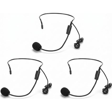 Haut-Parleur amplificateur de Voix Portable, 3 pièces Mini-Casque Filaire de 3,5 mm avec Microphone à condensateur pour Enseignants, Guides touristiques, Formateurs (1/5)