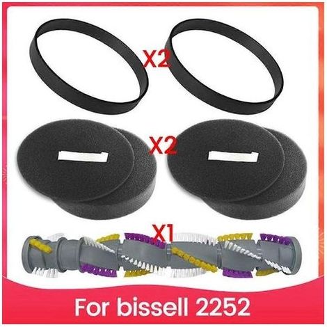 Kit de 5 filtres pour brosse rotative et courroie d'aspiration pour aspirateur Bissell 2252 - Accessoires de rechange (1/5)