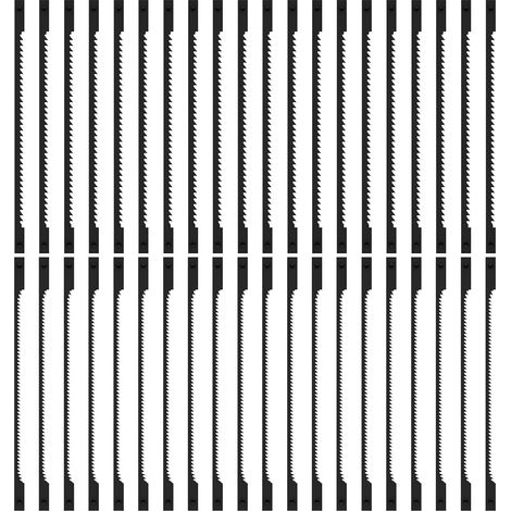 Lot de 40 lames de scie à chantourner avec tige - 76,2 mm - En acier au carbone - 15/24 dents - Pour bois dur, plastique, cuivre doux (1/5)