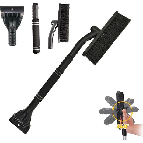 2 en 1 Grattoir Pare Brise Voiture, Brosse Neige Voiture, Détachable Grattoir, Grattoir à Glace Pare Brise de Voiture, Balai à Neige pour Voitures, Camions et Véhicules Récréatifs (1/5)