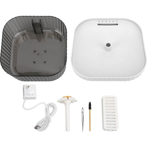 Fontaine à eau pour chat intelligente, fontaine électrique automatique à circulation, abreuvoir blanc pour animaux (1/5)