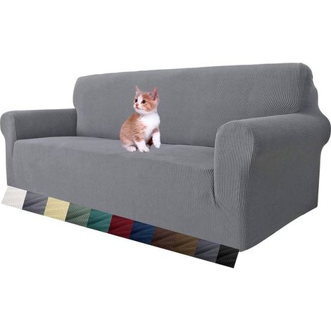 1 pièce Housse de canapé, extensible, jacquard, antidérapante, pour salon, 3 places (1/5)