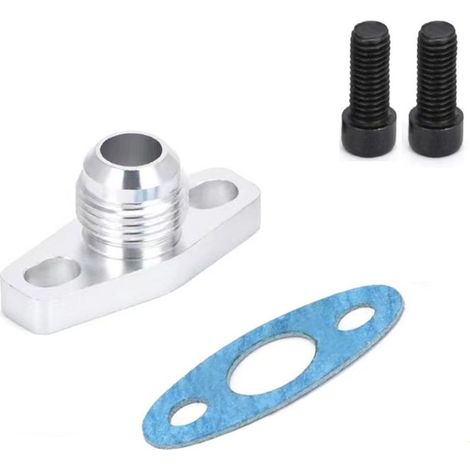 Modified AN10 turbocharger oil supply line flange adapter suitable for GT25 28 30 (1/4)