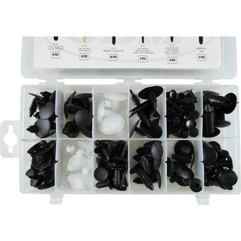Scatola clip plastica Jbm universale 128 pezzi