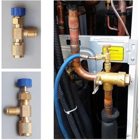 Valve de climatisation R22/R410, joint de goulot de remplissage 1/4 pouce, valve de réfrigérant B (1/5)