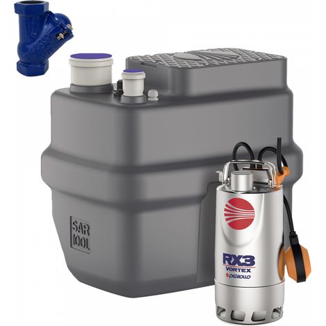 Station De Relevage Eaux Usées 100l Pedrollo Sar100 Rxm3/20 6m³/h + Clapet Anti-retour (1/5)