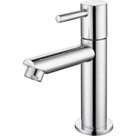 Robinet Eau Froide Robinetterie Lavabo pour Lave-Mains Robinet , XU,Salle de Bain Corps en Laiton Chromé Mousseur Démontable Haute Qualité - (1/4)