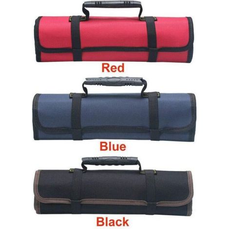 Portable 22 Poches Trousse à Outils Vide, Sacoches Porte-Outils, Organiseur à Outil, Sac/Etui/Pochette Toolkit Enroulable en Tissu (1/4)