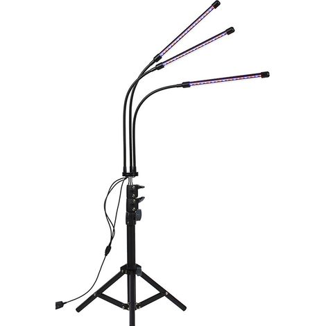 Pflanzenlampe mit Stativ, Timer, Dimmfunktion und einstellbarem Rot-Blau-Spektrum