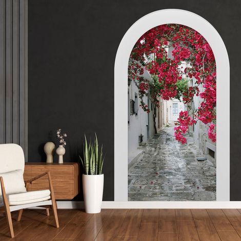 Stickers Trompe l'oeil Arche - Voute - Ruelle - 60 x 100 cm (1/3)