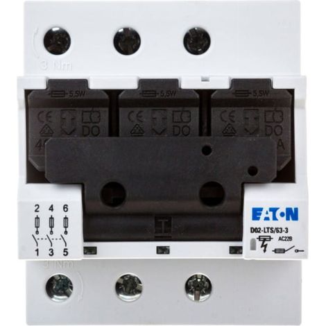 Interruptor fusible 63A 3P D02 D02LTS633 114320