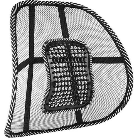 Soporte lumbar de malla ajustable – respaldo de seda helada – transpirable – interior del hogar/oficina/automóvil (1/5)