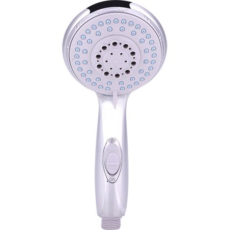 Pommeau de douche à main en plastique ABS, 5 modes de jet avec interrupteur, accessoire de salle de bain. (1/5)