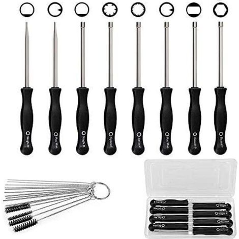 8 Piece Carburetor Adjustment Screwdriver, Carburetor Cleaning and Engine Repair Screwdriver, Suitable for Most 2-Stroke Engines (8 Screwdrivers with Box and Needle)