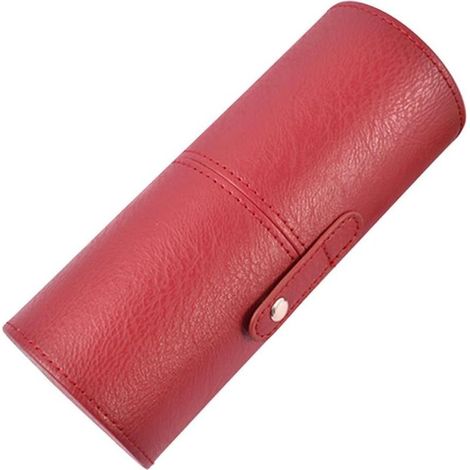 Porte-pinceaux de maquillage cylindrique, Lot 10, bordeaux, seau de rangement pour pinceaux cosmétiques, pour les voyages et la coiffeuse (1/5)