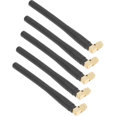 Lot de 5 antennes adhésives omnidirectionnelles 5G à gain élevé, connecteur SMA mâle coudé, étanches, pour la transmission du signal (1/5)