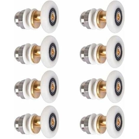 Shower door roller, sliding door rollers, shower cubicle door rollers, replacement wheel for roller with wheel diameter 27 mm, 8 pieces MUMU (1/4)