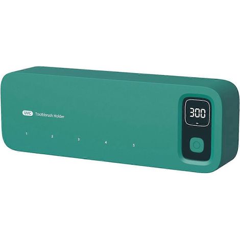 Boîte de rangement murale verte pour brosses à dents, stérilisateur UV de charge (1/5)