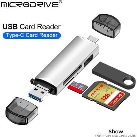 Adaptateur Carte - TF SD CF - Compatible iPhone - Éclairage Intégré - 3 En 1