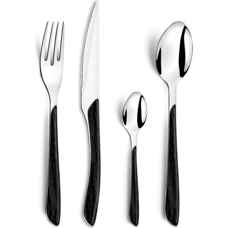 Eclat Nature - Ménagère 24 pièces Bois noir