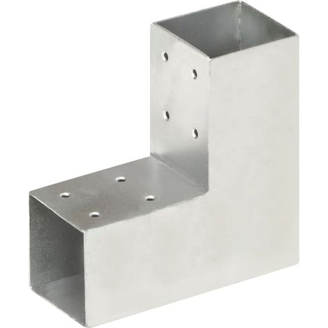 Connecteurs de poteau 4 pcs Forme en L Métal galvanisé 71x71 mm (1/5)