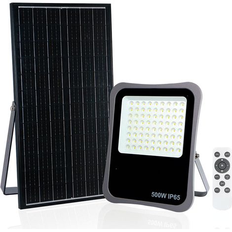 AYERBE - 620825 - Projecteur solaire 500 W avec télécommande câble 1,9 m