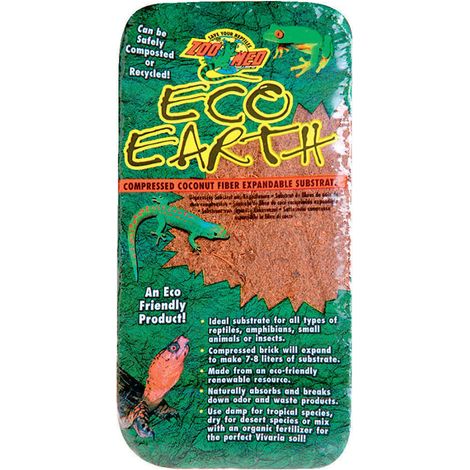 Fibre de coco compressé 7-8 litres poids 650 g pour reptiles - zolux (1/4)