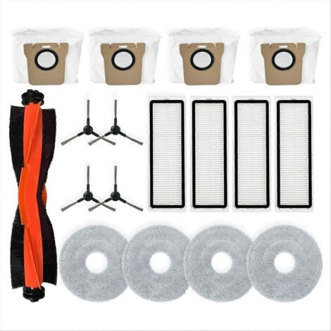 Pièces détachées pour aspirateur robot Xiaomi X20 Max / D109GL : rouleau principal, brosse latérale, filtre HEPA, chiffon de nettoyage D
