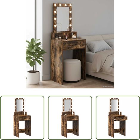 Holzwerkstoff - Schminktisch mit Speicher Braun 50 x 41 x 140 cm Holzwerkstoff (1/5)