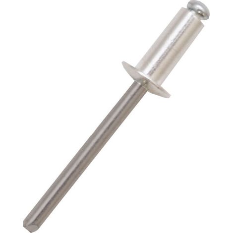 Rivet Aluminium Gris longueur 12mm diamètre 4.8mm ( Prix pour Sachet de 100 )