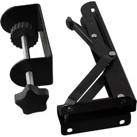1 support de plateau de clavier pour bureau, rail coulissant, clip de fixation, support de bureau coulissant, plaque d'extension, quincaillerie de support - JXLGV (1/5)