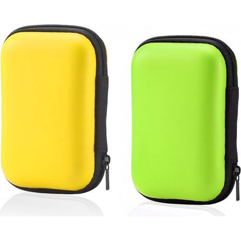 Étui à fléchettes - Porte-cartes robuste - Jaune et vert - Grand étui rétro moderne pour jeux de cartes - Boîte de cartes 2 pièces (1/5)