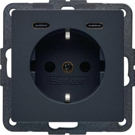 Berker Q.X SSD M.2F.USB-C 20W ANT.SAM (48156086)