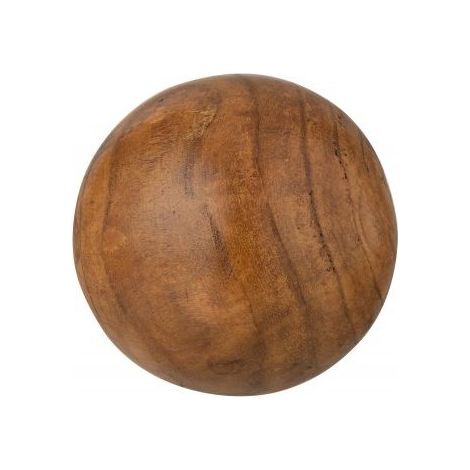 Trends – Dekorative Kugel aus massivem braunem Holz, 15 cm Durchmesser – Handgefertigte Eleganz – Hergestellt in Europa – Gewicht 0,6 kg (1/5)