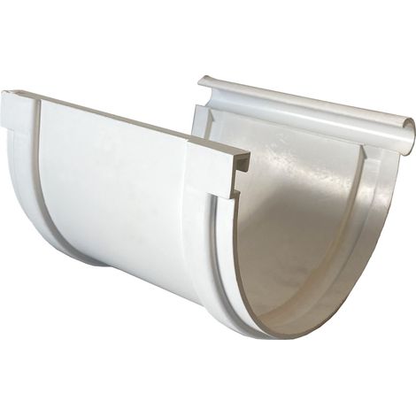 Jonction longue BI-SYSTEM PVC 25 demi-ronde - Blanc - First Plast