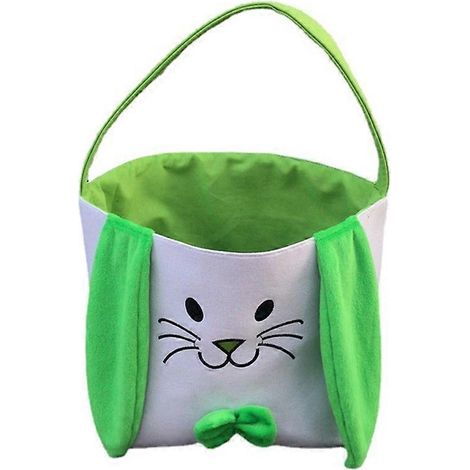 Personalisierte Osterkörbe für Kinder, Jungen und Mädchen, langohrige Hasenbeutel für Eier und Süßigkeiten, Geschenkaufbewahrungseimer.