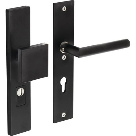 Ferrures de porte d’entrée Vurano Protection anti-traction PC 72mm droit noir - 0023.396236Z (1/2)