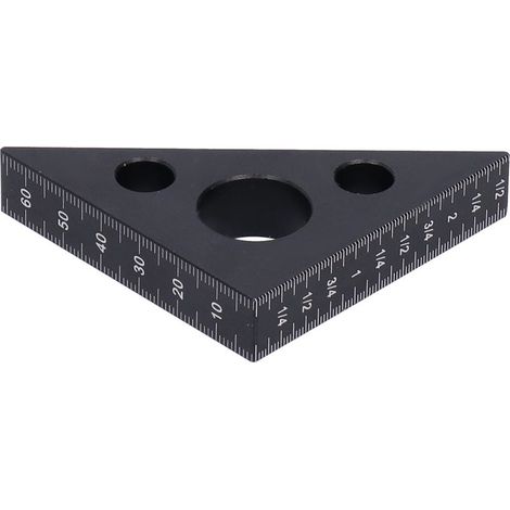 Équerre à 45° en alliage d\'aluminium, outil de mesure d\'épaisseur de 15 mm pour le travail du bois (1/5)